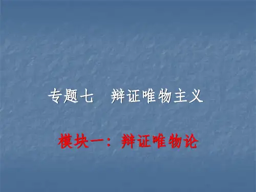 辩证唯物主义唯物论ppt课件
