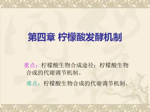 柠檬酸发酵机制