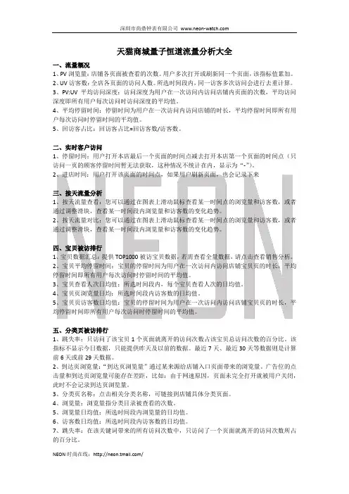 天猫商城量子恒道流量分析大全
