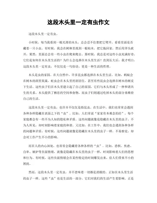 这段木头里一定有虫作文