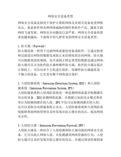 网络安全设备类型