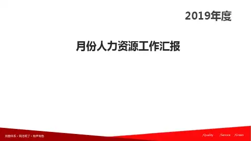 人力资源工作汇报ppt课件
