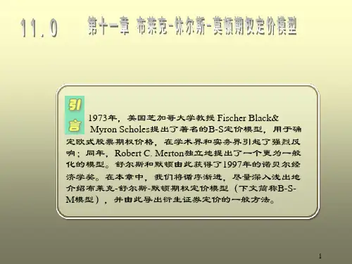 B-S期权定价模型