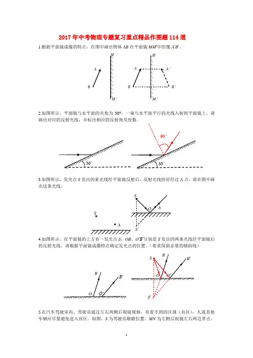 2017年中考物理专题复习重点精品作图题114道及其答案