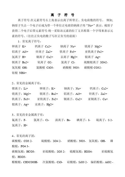离子符号