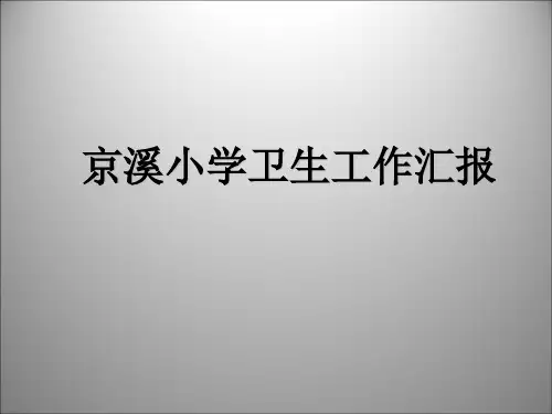 卫生检查汇报ppt课件
