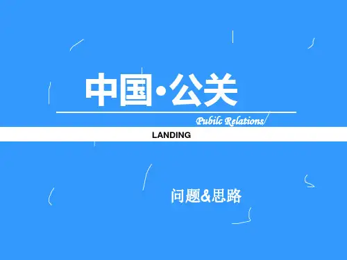 我国公关的问题及思路