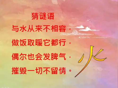 小学安全教育《家庭防火》ppt课件