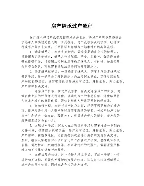 房产继承过户流程