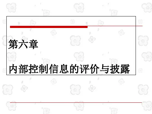 内部控制与风险管理第六章   内部控制信息的评价与披露