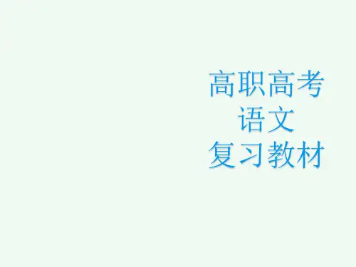 2023高职高考语文复习第一部分语言知识与运用第二章  识记现代汉字常用字的字形