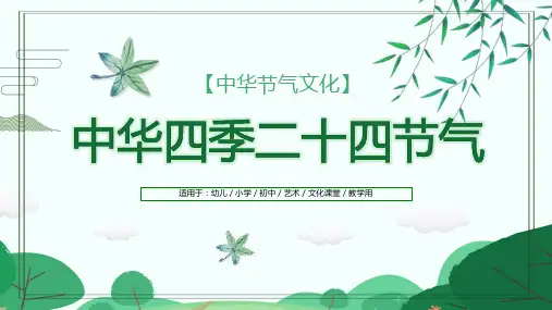 中华二十四节气介绍PPT模板