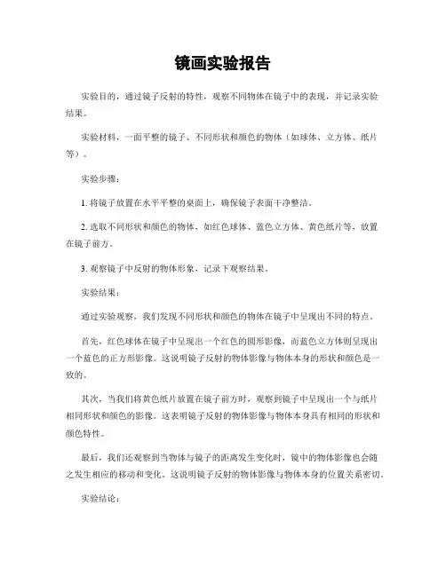 镜画实验报告