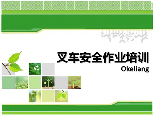 《叉车安全作业培训》精品讲稿PPT课件