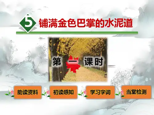 《铺满金色巴掌的水泥道》(第一课时)演示课件