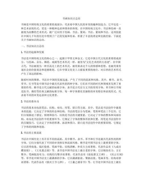 书画知识点总结