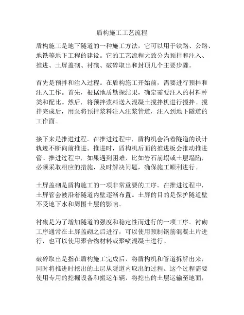 盾构施工工艺流程