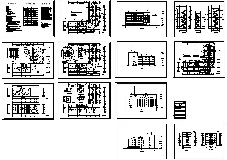 【江西】某学校宿办综合楼建筑施工cad图