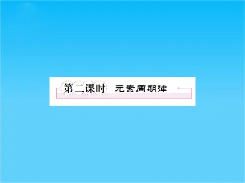 高二人教版化学选修3课件1-2-2元素周期律
