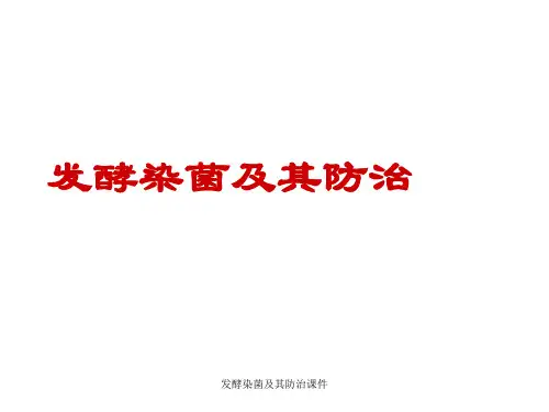 发酵染菌及其防治课件
