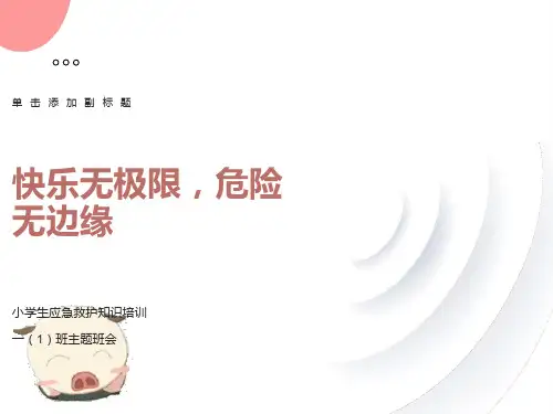 小学生应急救护知识培训课件