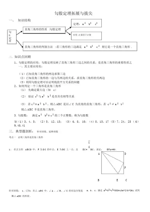 勾股定理拓展与拔高