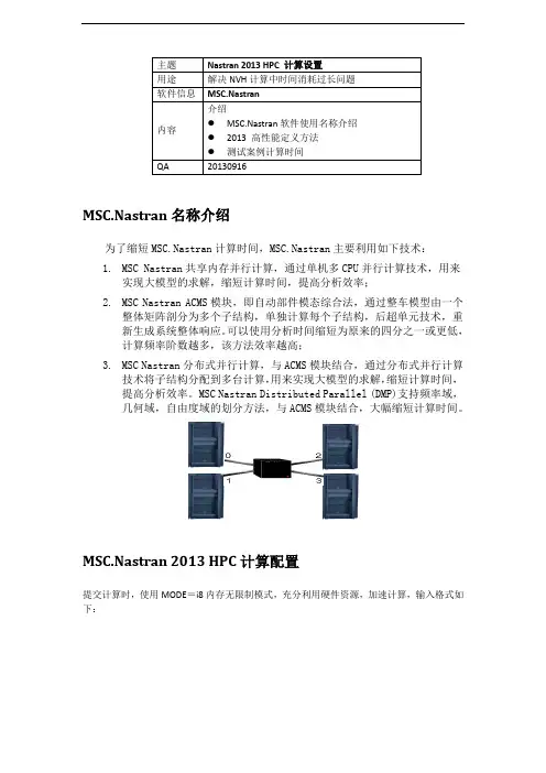MSC.Nastran高性能计算功能介绍