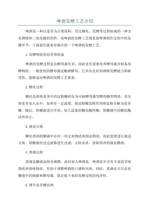 啤酒发酵工艺介绍