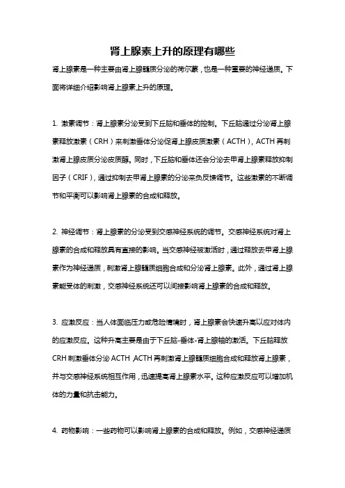 肾上腺素上升的原理有哪些