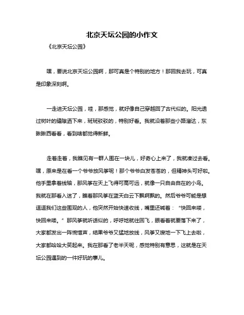 北京天坛公园的小作文