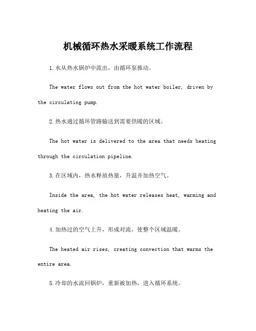 机械循环热水采暖系统工作流程