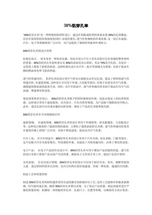 30%铝穿孔率