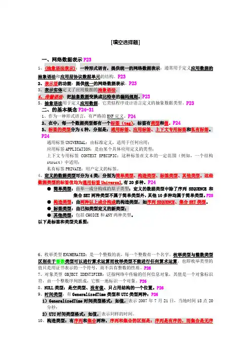 抽象语法表示asn.1填空题