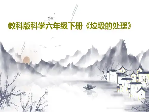 教科版科学六年级下册《垃圾的处理》PPT21页