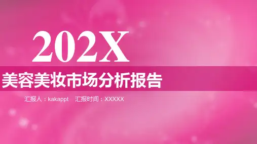 美容美妆市场分析报告PPT模板