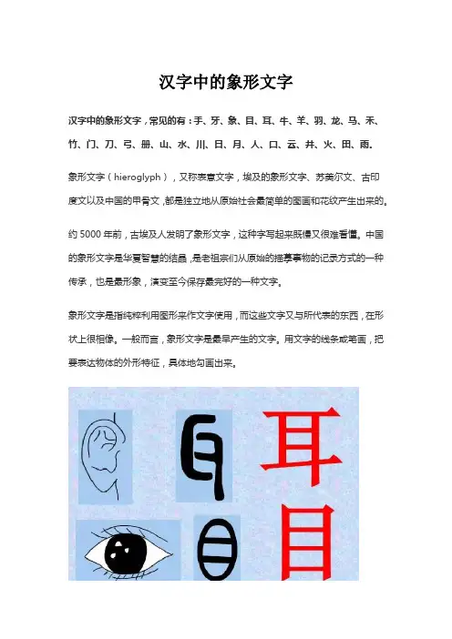 汉字中的象形文字