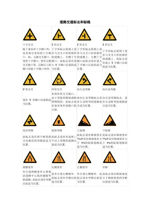 道路交通标志和标线