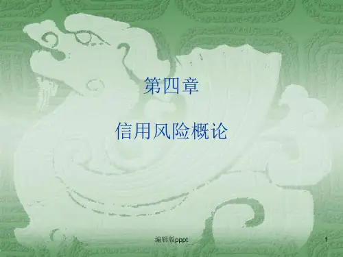 第四章 信用风险概论PPT课件