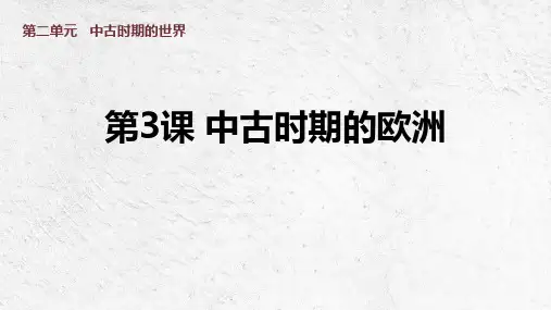 《中古时期的欧洲》PPT教学课件