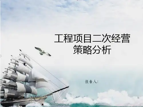 工程项目二次经营策略分析PPT