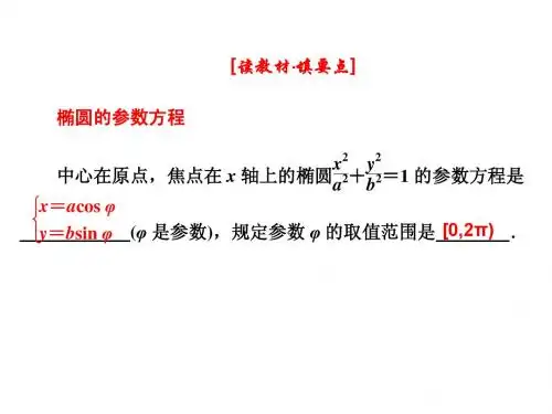 椭圆的参数方程(2)