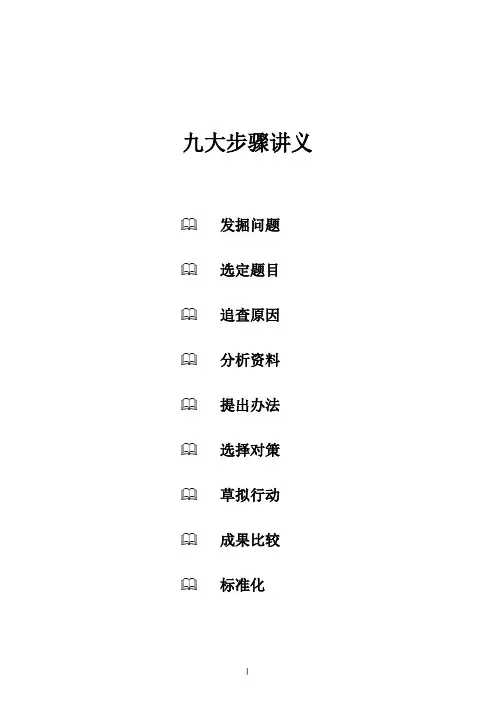解决问题九大步骤 讲义