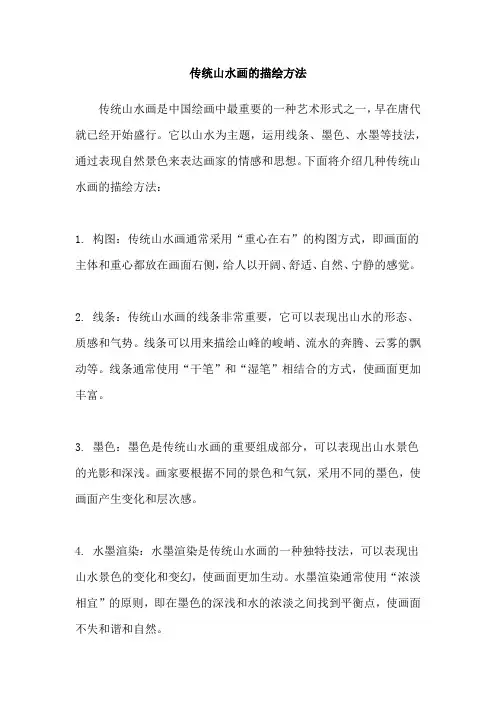 传统山水画的描绘方法