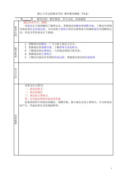 商法总论第一章