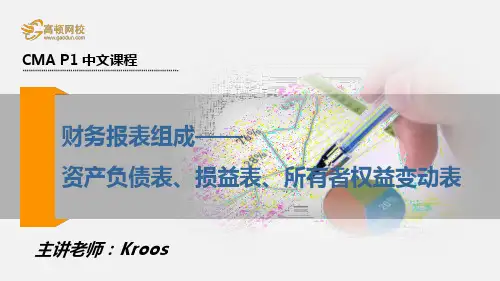 2.财务报表组成——资产负债表、损益表、所有者权益变动表介绍