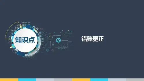 《财务会计基础》课件——错账更正