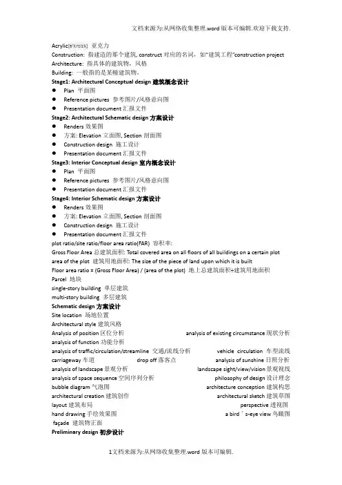 建筑设计英语