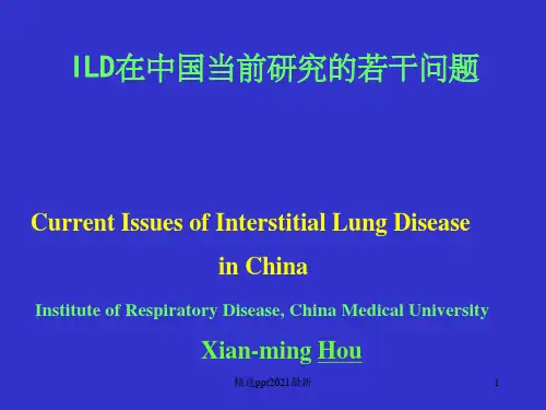 ILD在中国当前研究的若干问题PPT课件