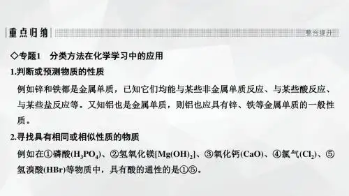 高中化学必修一第二章 章末核心素养整合