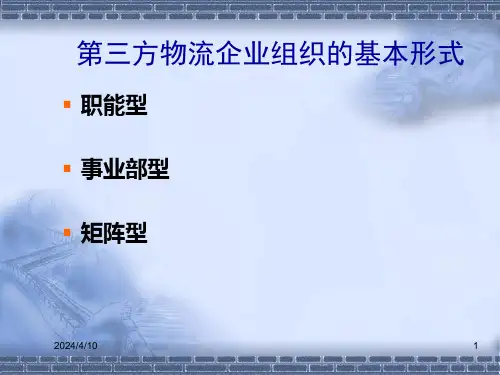 第十一章第三方物流企业的组织创新课件